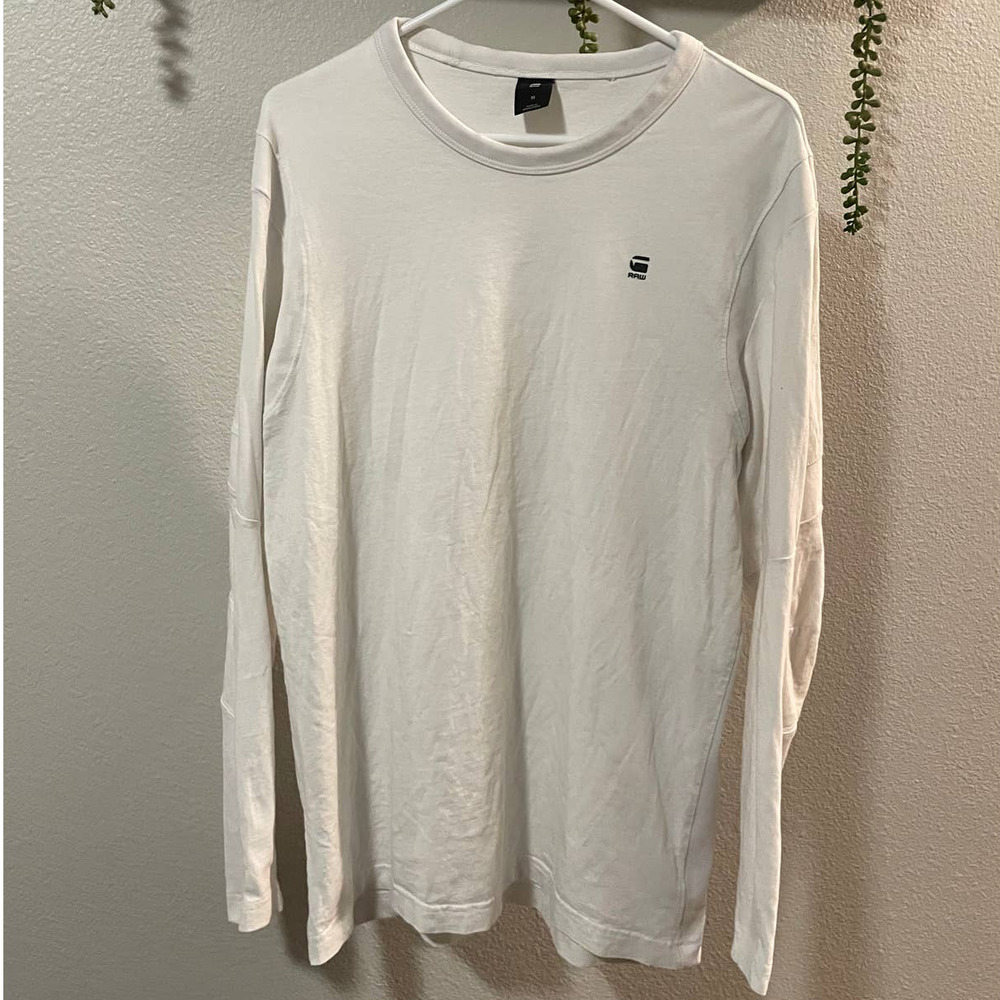 G-STAR WHITE LONG SLEEVE LASH TSHIRT